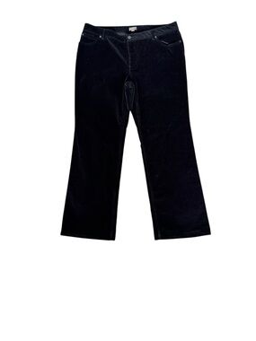 J Jill Black Corduroy Bootcut Pants Stretch Size 18 Classic Chic